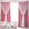 pink and gold curtains
