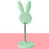 Load image into Gallery viewer, Green Boston Bunny Phone Stand set against plain white and pink backdrop