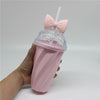 Belle bow cup - home & office - Hand holding Pink Belle Bow Cup - White Background