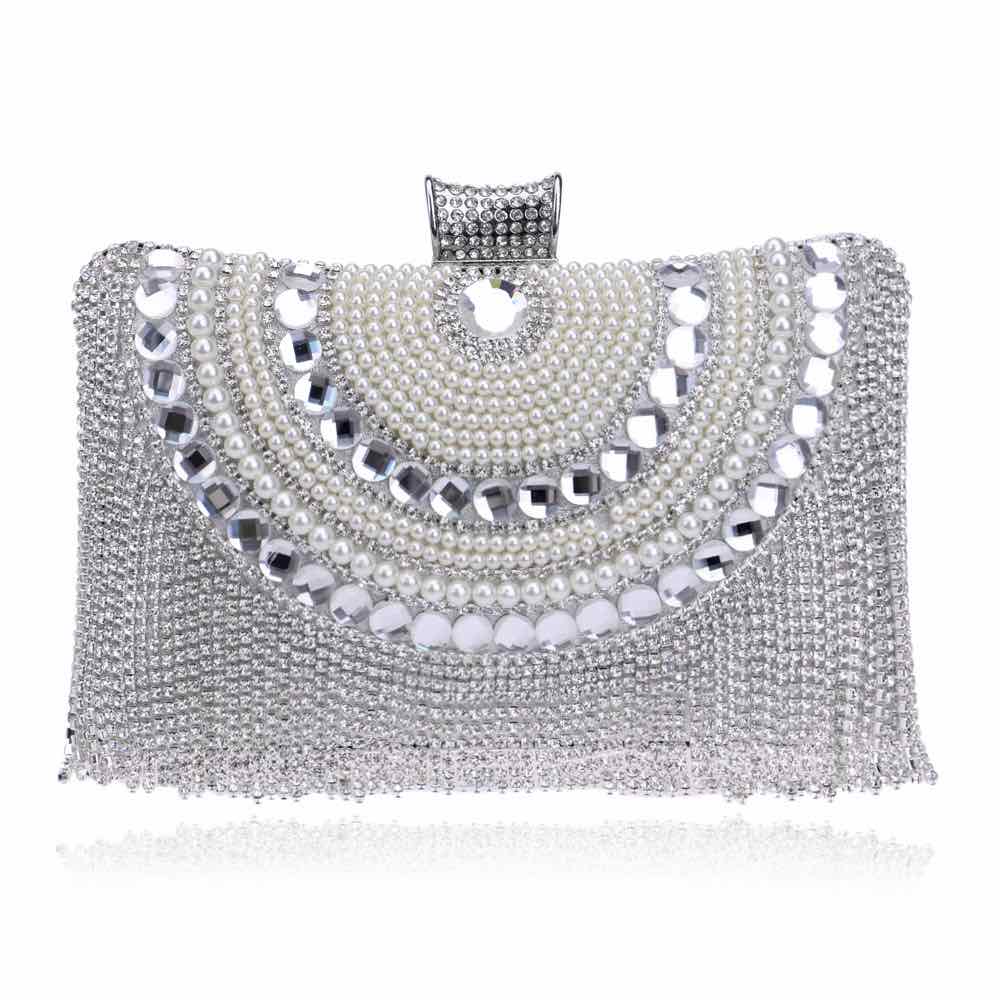 Chloe crystal clutch - sparkling silver - accessories