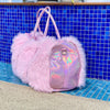 fay furry weekender bag girl travel