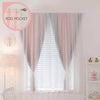 Oslo star curtain - pink grey / rod pocket / 100*250 - home 