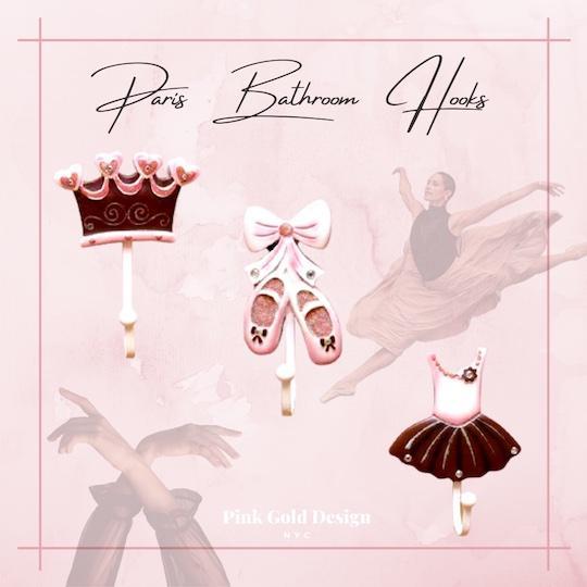 Paris bathroom hooks - 3 - home & office