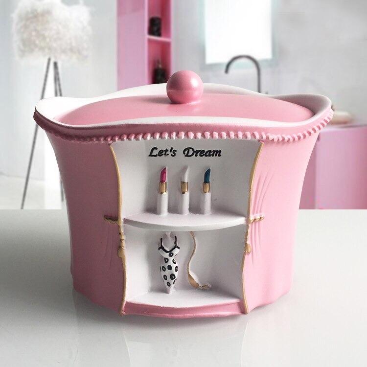 Paris bathroom set - pink / small box - home & office