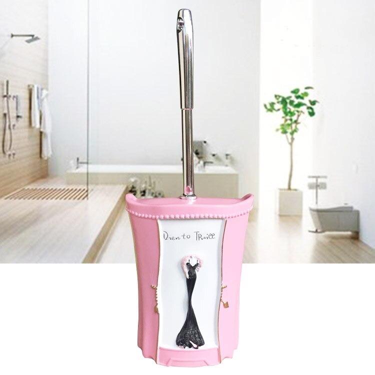 Paris bathroom set - pink / toilet brush - home & office
