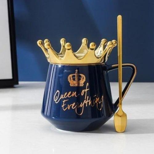 Quebec queen mug - dark blue - home & office